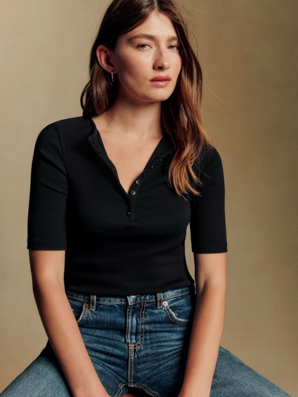 Sézane Theodora T-Shirt in Black